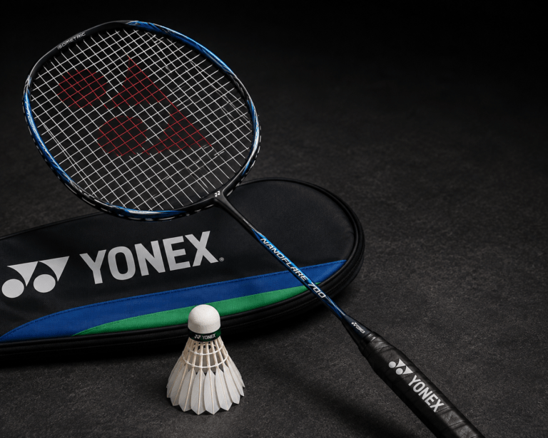 Yonex badminton racket and shuttlecock at Agrawal Sports Varanasi